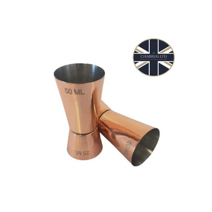 Set of 2 Stainless Steel Gift Boxed Jigger Bar Craft Dual Spirit Measure Cup 25ml/50ml Double Jigger for Bar Party Wine Cocktail Drink Shaker Shot Measure - Premium Kitchen from Chabrias Ltd - Just £7.99! Shop now at Chabrias Ltd