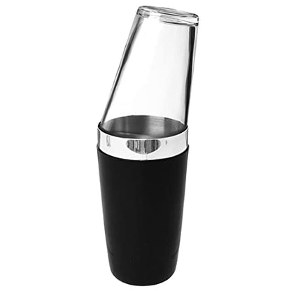 Vinyl Boston Cocktail Shaker Black - Tin & Glass Set by bar@drinkstuff | Boston Shaker Can, Professional Boston Glass, Professional Boston Cocktail Shaker Set - Vinyl Coated for Extra Grip & Flair Bartending - Premium Home from bar@drinkstuff - Just £9.49! Shop now at Chabrias Ltd