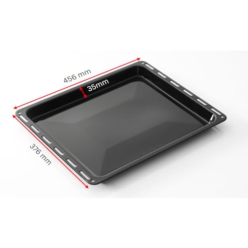 Chabrias Ltd Rectangular Large Enamel Coated Steel Baking Tray Grill Tray - Compatible with Various Oven Models - 456 x 375 x 35mm - Premium Kitchen from Chabrias Ltd - Just £17.49! Shop now at Chabrias Ltd