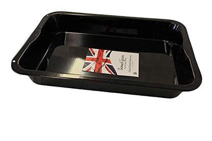 43cm Vitreous Enamel Roasting Tray, Made in England by Chabrias LTD - Premium Kitchen from Chabrias Ltd - Just £14.99! Shop now at Chabrias Ltd