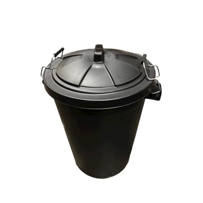 85 Litre Extra Large Heavy Duty Black Clip Bin Dustbin Recycling Bin Waste Bin - Premium BISS from Chabrias Ltd - Just £24.99! Shop now at Chabrias Ltd