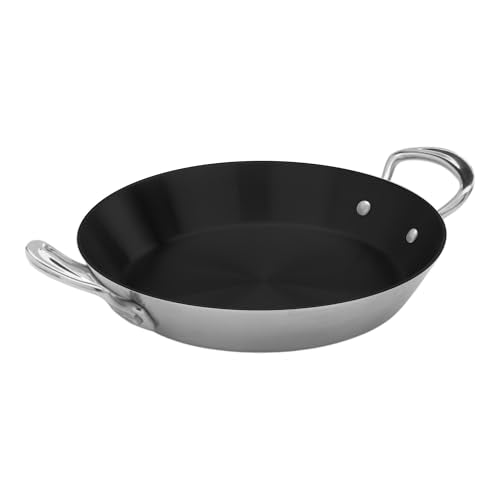 Samuel Groves Stainless Steel Non Stick 3-Ply Paella Pan – Rapid Heat Distribution, Durable Design, Riveted Handles, Induction Compatible, UK Made - Premium Kitchen from Samuel Groves - Just £85.49! Shop now at Chabrias Ltd