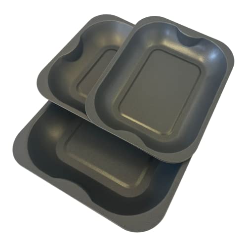 3-Pack Roasting Baking Tray Set - Small (28cm), Medium (33cm), and Large (38cm) - Baking Tray Set Tray/Pan, Non-Stick, Multi-Pack Set Oven Trays - Dishwasher Safe and Easy Clean - Premium Kitchen from Chabrias Ltd - Just £13.75! Shop now at Chabrias Ltd