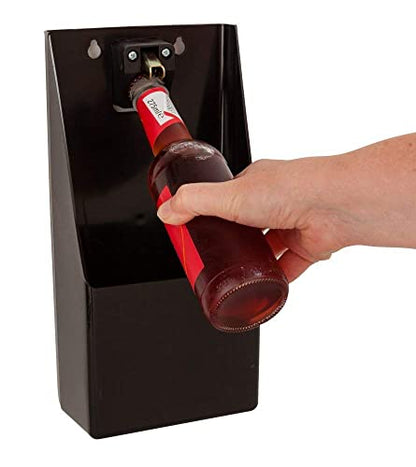 Chabrias Ltd Pub Bar Stand-Up/Wall Mounted Bottle Opener and Catcher UK Made 100% Recycled Plastic - Premium Kitchen from Chabrias Ltd - Just £16.49! Shop now at Chabrias Ltd