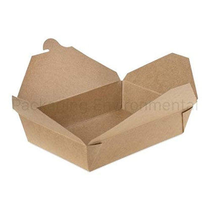 Chabrias Ltd Kraft Paper Meal Box 50.7oz(1500ml) 215x162x64mm 50x Biodegradable Eco Friendly Takeaway Takeout Clamshell Container - Premium Home from Chabrias Ltd - Just £14.99! Shop now at Chabrias Ltd