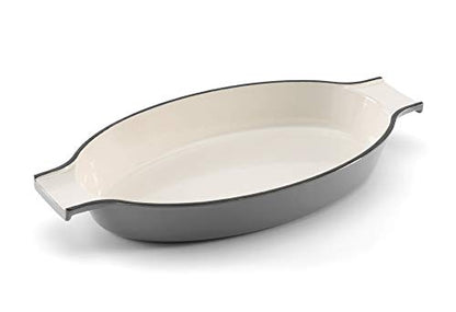 Samuel Groves - Enamel Cast Iron Gratin Dish 36cm - Premium Kitchen from Chabrias Ltd - Just £49.99! Shop now at Chabrias Ltd