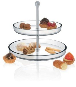 270mm Palladio Alazata 2 Tier Cake Biscuit Food Display - Premium Home from Borgonovo - Just £18.99! Shop now at Chabrias Ltd