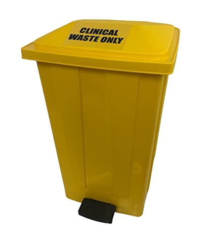 Chabrias Ltd 50L Litre Yellow Medical Clinical Recycling Commercial Utility Waste Trash Pedal Bin - Premium BISS from Chabrias Ltd - Just £99.99! Shop now at Chabrias Ltd