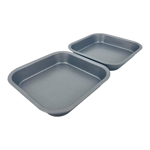 2 x Non-Stick Square Sandwich Brownie Tin (8 Inch) - Premium Kitchen from Samuel Groves - Just £9.49! Shop now at Chabrias Ltd