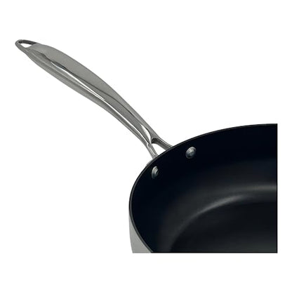 Chabrias Stainless Steel Frying Pan 10 Inch 26cm Fry Pan Non Stick Induction Cooking Pan Tri-Ply Compatible with All Heat Sources, No Coating, PFOA-Free British Made - Premium Kitchen from Chabrias Ltd - Just £44.99! Shop now at Chabrias Ltd