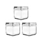 Chabrias Ltd Square Stackable Glass Storage Jars With Lids, Food Container, Food Storage, Kitchen Storage Containers, Coffee, Sugar, Tea Containers, Pantry Storage Containers - Premium Home from Chabrias Ltd - Just £13.99! Shop now at Chabrias Ltd