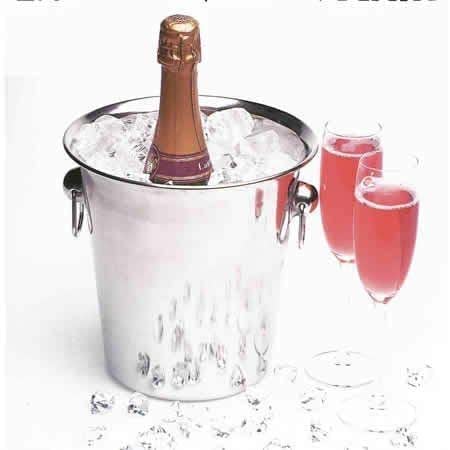 Champagne Wine Ice Bucket 5 Litre in High Polished Stainless Steel Made in England by Chabrias LTD - Premium Kitchen from Chabrias Ltd - Just £8.95! Shop now at Chabrias Ltd