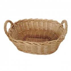 Bread Basket, Baquette Basket, Oblong Basket Natural with Handles 300 x 200 x 10mm | Serving Basket, Food Basket ™ @ Chabrias Ltd - Premium Home from Chabrias Ltd - Just £6.64! Shop now at Chabrias Ltd