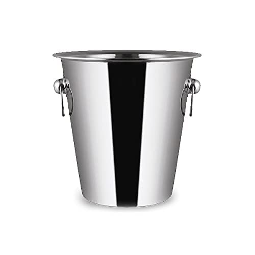 Champagne Wine Ice Bucket 5 Litre in High Polished Stainless Steel Made in England by Chabrias LTD - Premium Kitchen from Chabrias Ltd - Just £8.95! Shop now at Chabrias Ltd