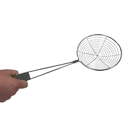 Chabrias Ltd Stainless Steel Strainer Fat Skimmer Ladle with Ergonomic Handle Wire Skimmer Spoon with Spider Mesh Filter for Frying, Straining, and Skimming – Heavy Duty - Premium Kitchen from Chabrias Ltd - Just £6.99! Shop now at Chabrias Ltd