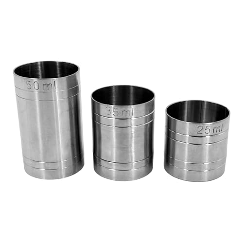 Stainless Steel Thimble Measure (3 Piece Spirit) - Premium Kitchen from Chabrias Ltd - Just £9.36! Shop now at Chabrias Ltd