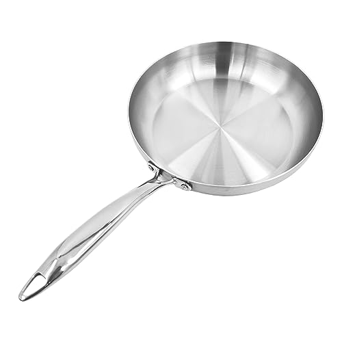 Chabrias Stainless Steel Frying Pan 10 Inch 26cm Fry Pan Non Stick Induction Cooking Pan Tri-Ply Compatible with All Heat Sources, No Coating, PFOA-Free British Made - Premium Kitchen from Chabrias Ltd - Just £44.99! Shop now at Chabrias Ltd