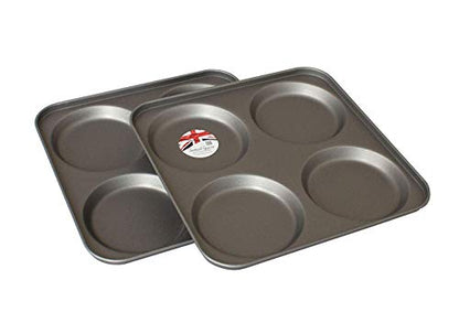 Samuel Groves 2X 4 Cup Yorkshire Pudding Tray Superior Long Life Double Coated Non Stick Made in England - Premium Kitchen from Chabrias Ltd - Just £8.99! Shop now at Chabrias Ltd