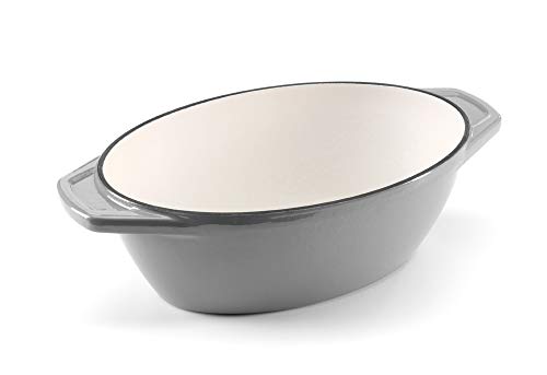 Samuel Groves - Enamel Cast Iron Oval Casserole Dish & Lid 27cm By Chabrias LTD - Premium Kitchen from Chabrias Ltd - Just £74.99! Shop now at Chabrias Ltd