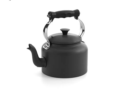 Traditional Style Hard Anodised Kettle UK Made - Ergonomically Designed Handle - Suitable for Gas, Electric, Induction, Log Burners and AGA cookers (3 litre) - Premium STOVETOP_KETTLE from Chabrias Ltd - Just £79.99! Shop now at Chabrias Ltd