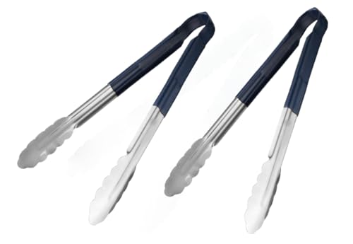 Chabrias Ltd 12" Utility Kitchen Tongs Cooking Tongs Stainless Steel Colour Coded Serving Tongs - Premium Kitchen from Chabrias Ltd - Just £5.75! Shop now at Chabrias Ltd