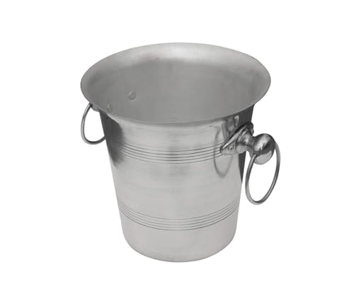 Chabrias Ltd Aluminium Champagne Bucket - 4 Litre / 7 Pint Capacity | Brushed Aluminium Ice Bucket with Swivel Handles for Wine, Champagne, and Prosecco - Premium BISS from Chabrias Ltd - Just £0! Shop now at Chabrias Ltd