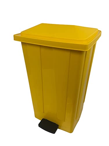 Chabrias Ltd 50L Litre Yellow Medical Clinical Recycling Commercial Utility Waste Trash Pedal Bin - Premium BISS from Chabrias Ltd - Just £34.99! Shop now at Chabrias Ltd