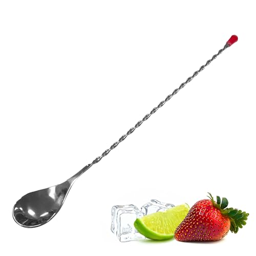 12" Full Twist Bar Spoon Stainless Steel Cocktail Accessories - Premium Kitchen from Chabrias Ltd - Just £4.74! Shop now at Chabrias Ltd