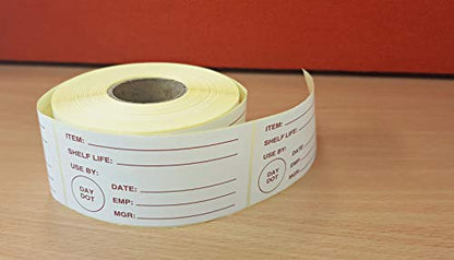 Rolls Prepared Food Label (Roll 500) Self-adhesive - Increase Hygiene Levels in The Kitchen - Premium Home from Chabrias Ltd - Just £9.95! Shop now at Chabrias Ltd