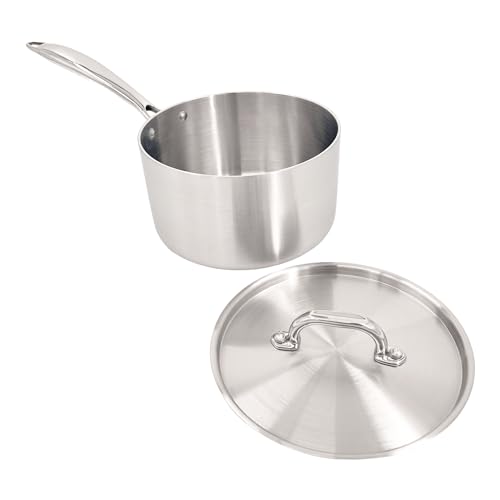 Chabrias Ltd Stainless Steel Chef Pan 10"/26cm Frying Pan Non Stick Cooking Pan Tri-Ply Compatible with All Heat Sources Inc Induction PFOA-Free British Made - Premium Kitchen from Chabrias Ltd - Just £42.74! Shop now at Chabrias Ltd