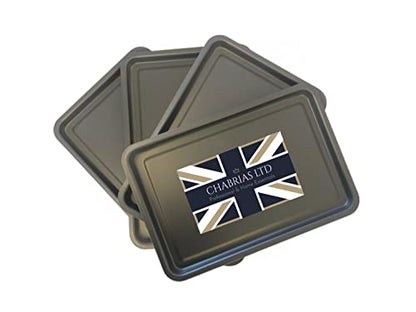 Chabrias Set of 4 Oven Baking Trays, 32 x 22 cm Double Non-Stick Coating, British Made - Premium Kitchen from Chabrias Ltd - Just £12.99! Shop now at Chabrias Ltd