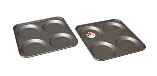 Samuel Groves 2X 4 Cup Yorkshire Pudding Tray Superior Long Life Double Coated Non Stick Made in England - Premium Kitchen from Chabrias Ltd - Just £8.99! Shop now at Chabrias Ltd