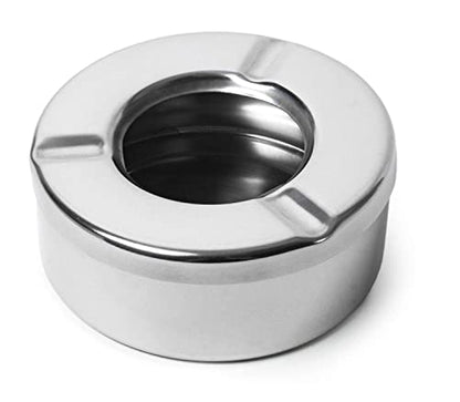 Windproof Ashtray Stainless Steel with Lid - Durable Cigarette Ashtray for Indoor and Outdoor Use - Premium Home from Chabrias Ltd - Just £5.98! Shop now at Chabrias Ltd