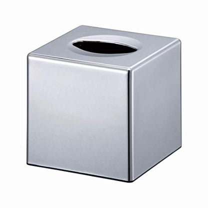 Silver Tissue Box Holder Cube Mirror Effect Plastic Chrome Finish Cover Bespoke by Chabrias - Premium Home from Chabrias Ltd - Just £13.99! Shop now at Chabrias Ltd