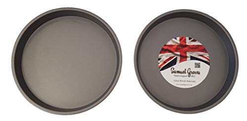 Samuel Groves 2X 8 (20cm) Birthday Victoria Sandwich Cake Tin Non Stick Fixed Base Made in England - Premium Home from Chabrias Ltd - Just £9.49! Shop now at Chabrias Ltd