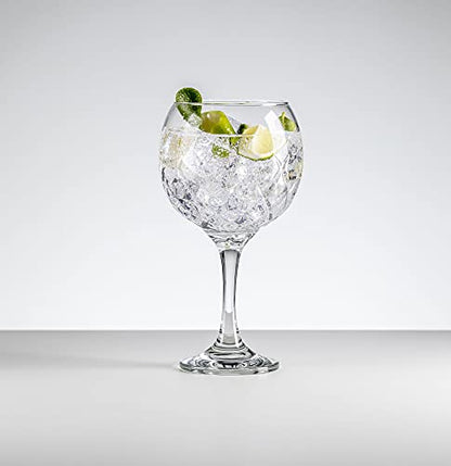 Borgonovo Rococo Stemmed Gin Tonic Glass Gift Box 19oz / 539ml Pack of 4 - Premium Grocery from Chabrias Ltd - Just £15.99! Shop now at Chabrias Ltd