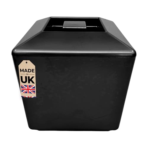 5 Litre Square Plastic Ice Bucket With Lid Double Walled Insulation Black - Premium Kitchen from Chabrias Ltd - Just £14.24! Shop now at Chabrias Ltd