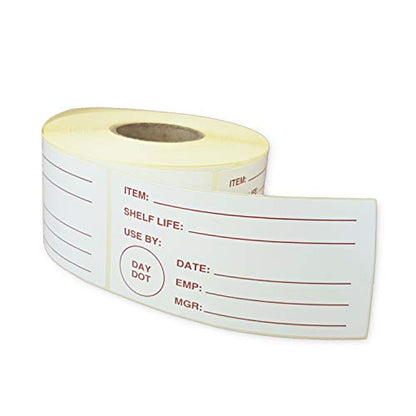 Rolls Prepared Food Label (Roll 500) Self-adhesive - Increase Hygiene Levels in The Kitchen - Premium Home from Chabrias Ltd - Just £9.95! Shop now at Chabrias Ltd