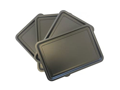 Chabrias Set of 4 Large Oven Baking Trays, 35 x 25 cm Double Non Stick Coating, British Made - Premium Kitchen from Chabrias Ltd - Just £12.99! Shop now at Chabrias Ltd