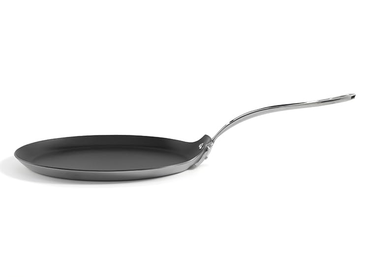 Samuel Groves - Classic Non Stick Stainless Steel Tri-Ply Crepe Frying Pan - Rapid Heat Distribution - Suitable for All Hobs, Including Induction Made in England - Premium Kitchen from Samuel Groves - Just £118.75! Shop now at Chabrias Ltd