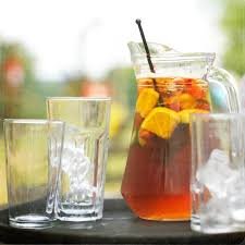 Glass Jug Summer Pitcher with Removable Ice Infuser - 2.5L / 80oz Capacity, Dishwasher Safe, Ideal for Pimms, Beer, Water, Juice, and Cocktails - Practical for Everyday Use and Special Occasions - Premium Kitchen from Chabrias Ltd - Just £12.99! Shop now at Chabrias Ltd