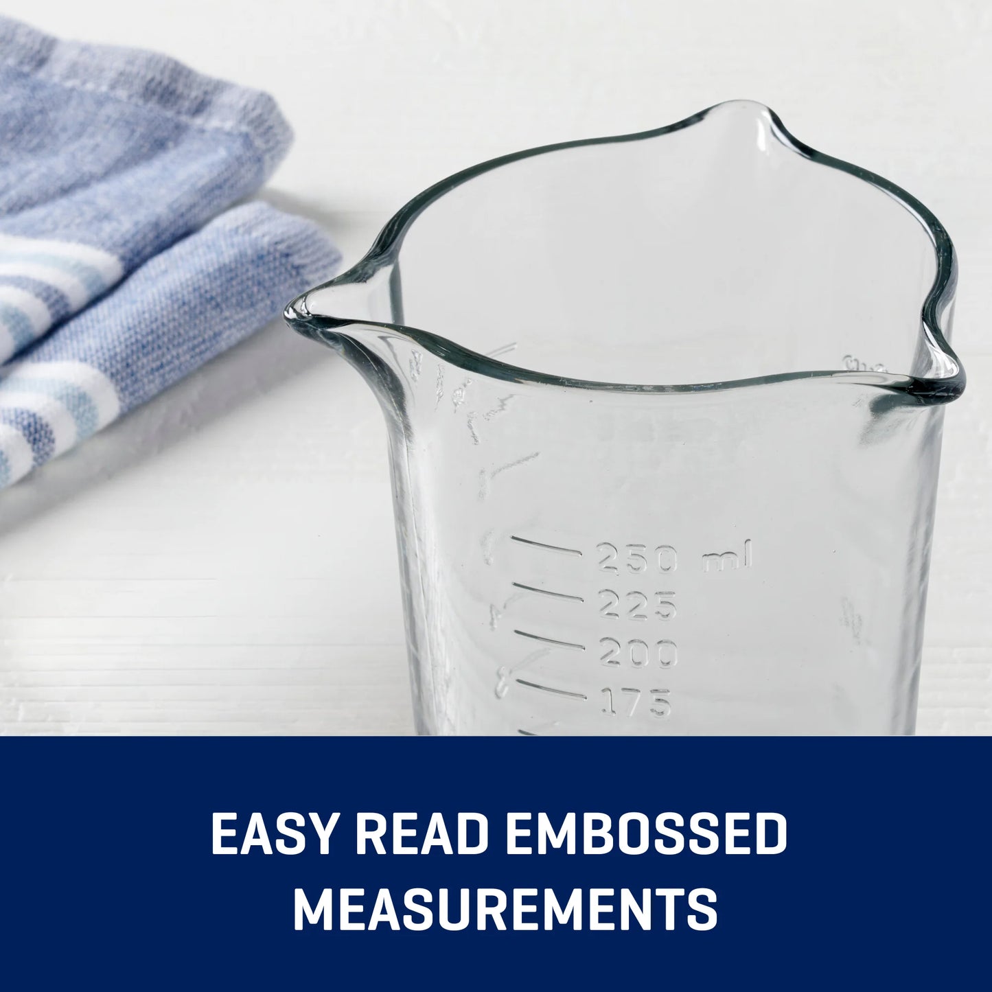 Tri-Pour Measuring Cup, 250ml - Premium Glassware from Chabrias Ltd - Just £11.99! Shop now at Chabrias Ltd