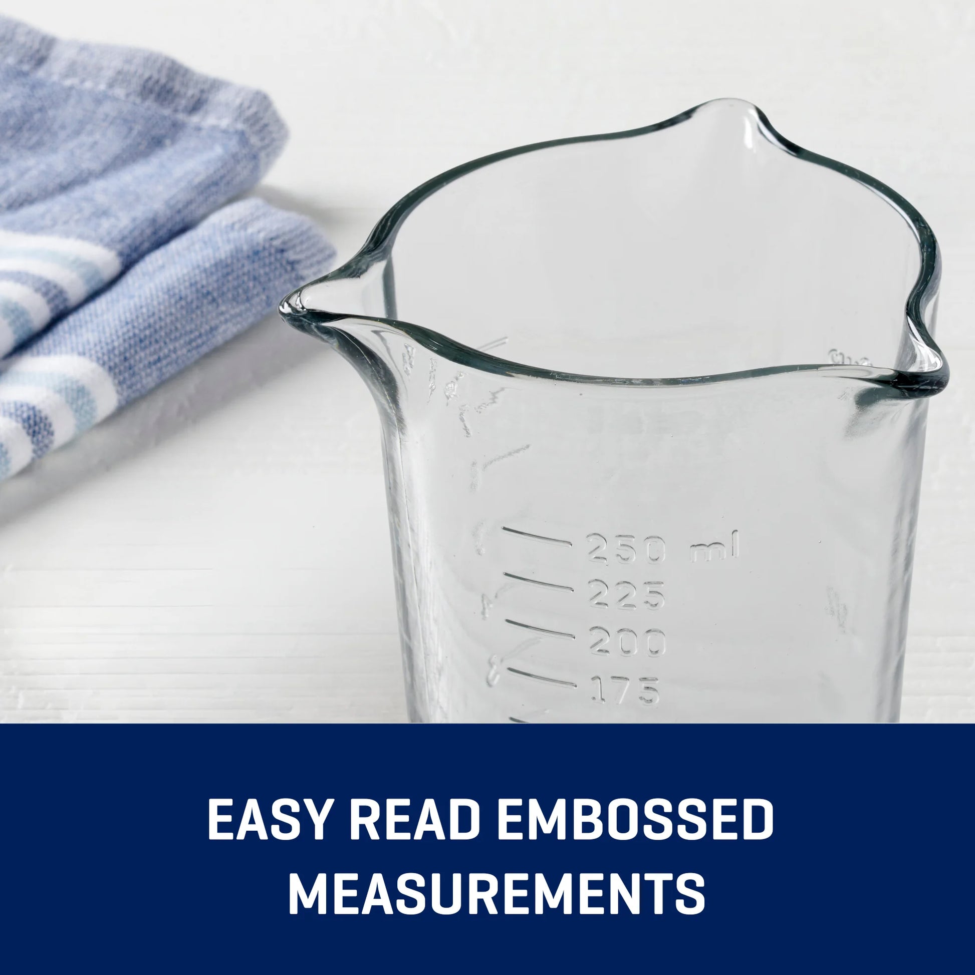 Tri-Pour Measuring Cup, 250ml - Premium Glassware from Chabrias Ltd - Just £11.99! Shop now at Chabrias Ltd