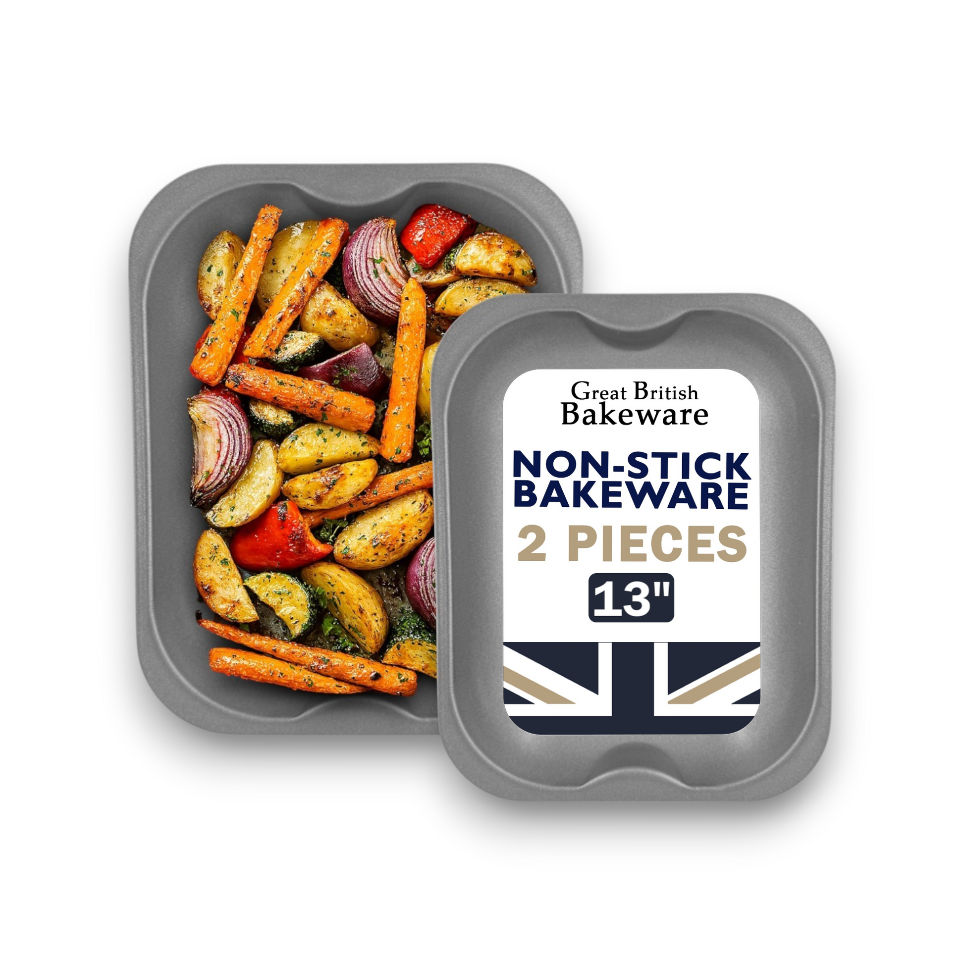 Non-Stick Roasting Baking Tray Medium, 33cm - Premium Kitchen from Chabrias Ltd - Just £10.99! Shop now at Chabrias Ltd