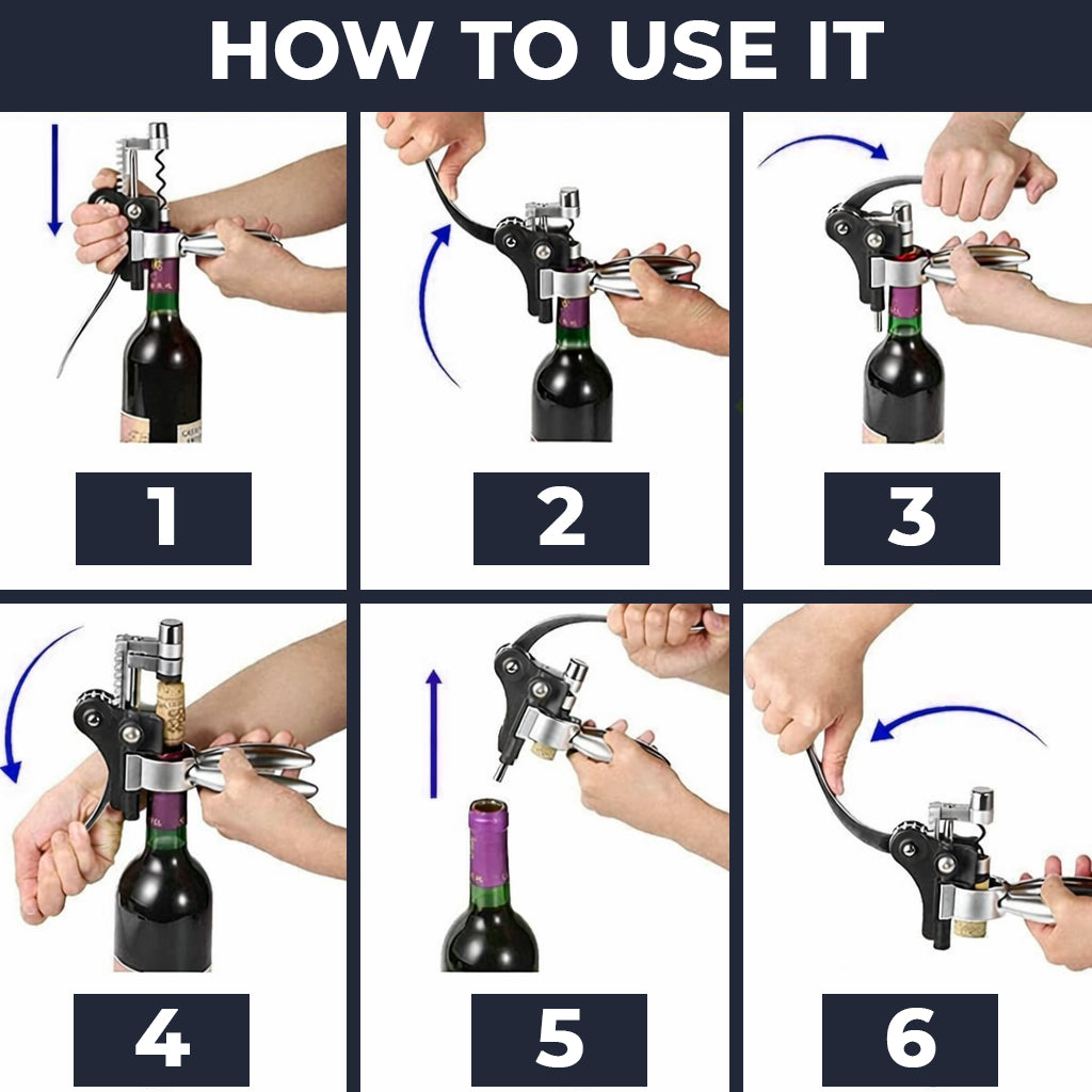 Iceless Wine Cooler & Corkscrew Bottle Opener Set, Stainless Steel Wine & Champagne Chiller