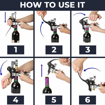 Iceless Wine Cooler & Corkscrew Bottle Opener Set, Stainless Steel Wine & Champagne Chiller