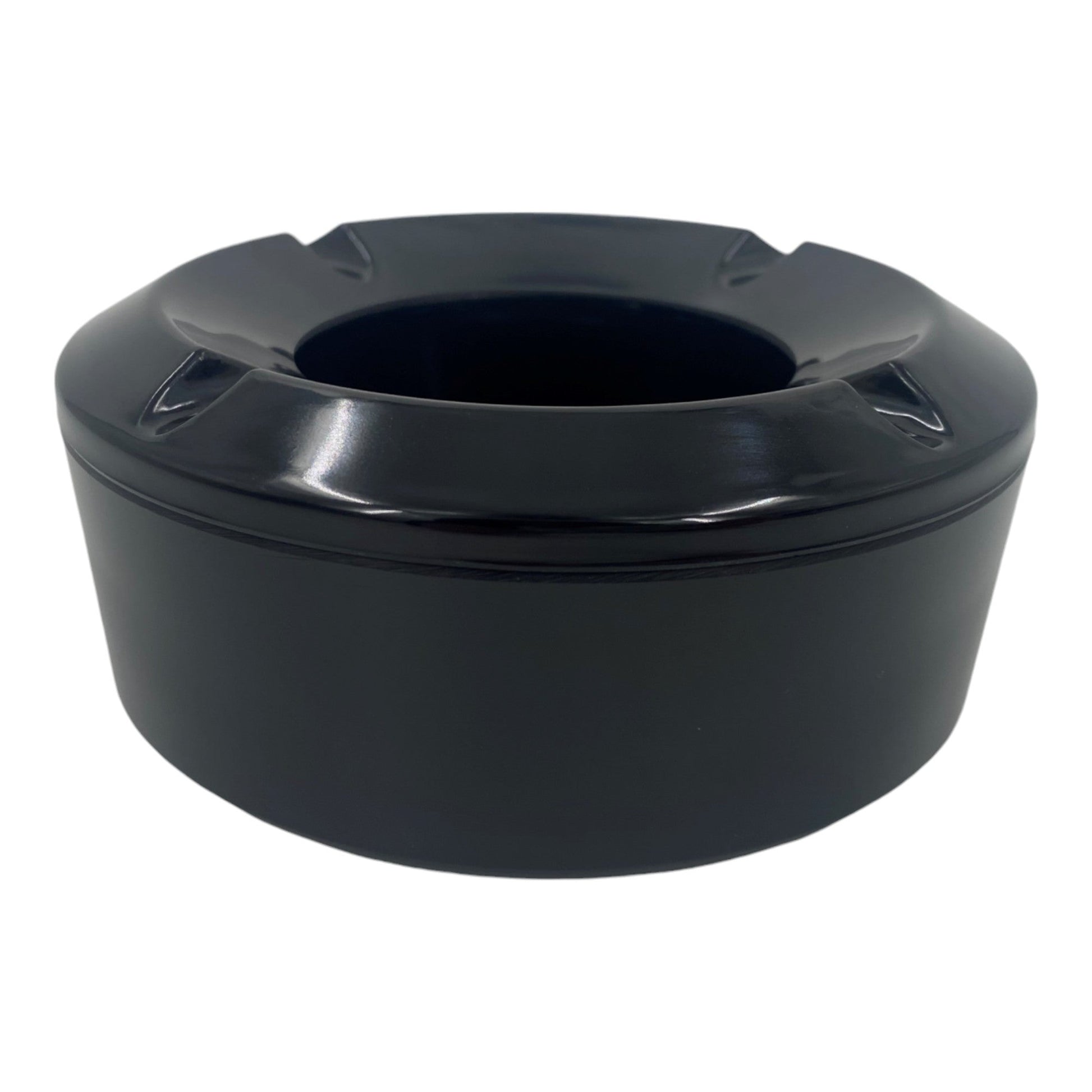 Windproof Ashtray Black Melamine 10cm , (12 pack) - Premium Kitchen from Chabrias Ltd - Just £44.99! Shop now at Chabrias Ltd