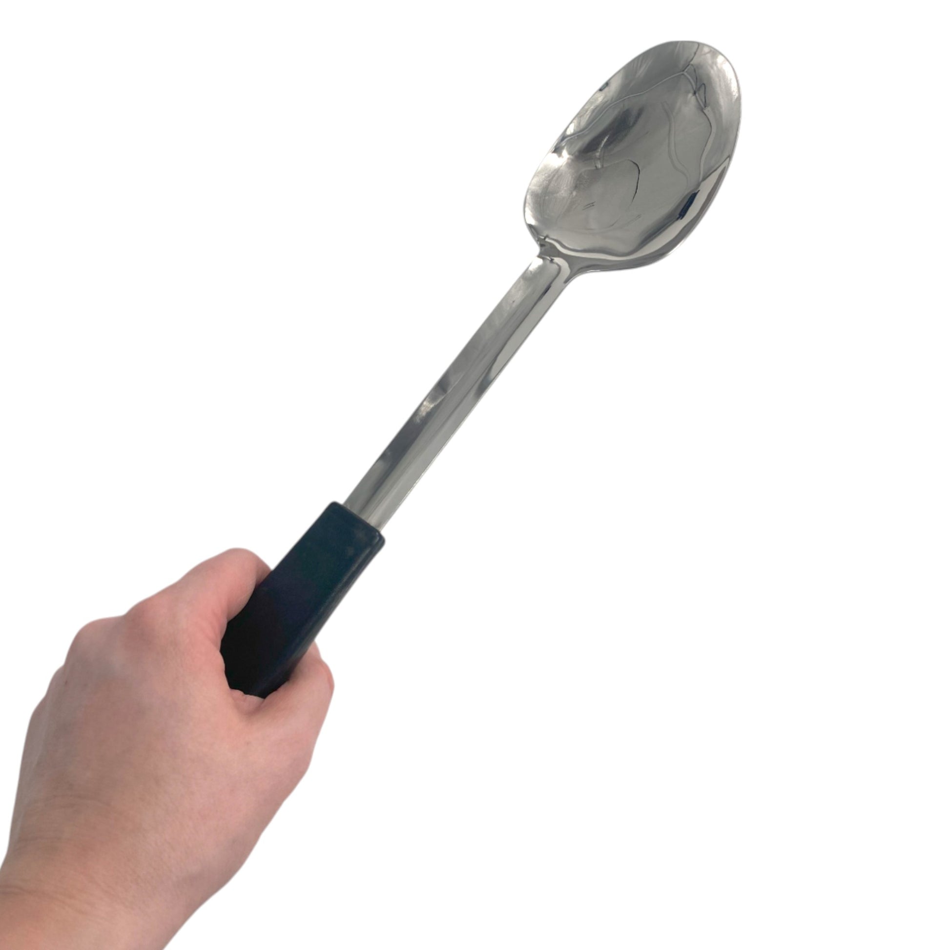 Le Buffet Serving Spoon 30cm – Stainless Steel with Heat-Resistant Handle (Black) - Premium Kitchen from Chabrias Ltd - Just £7.99! Shop now at Chabrias Ltd