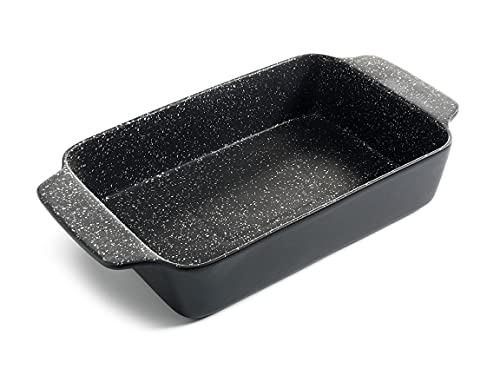 Non Stick ILAG Coating Black Silver Speckle Ceramic Roaster Casserole Dishes - Premium Kitchen from Chabrias Ltd - Just £9.95! Shop now at Chabrias Ltd