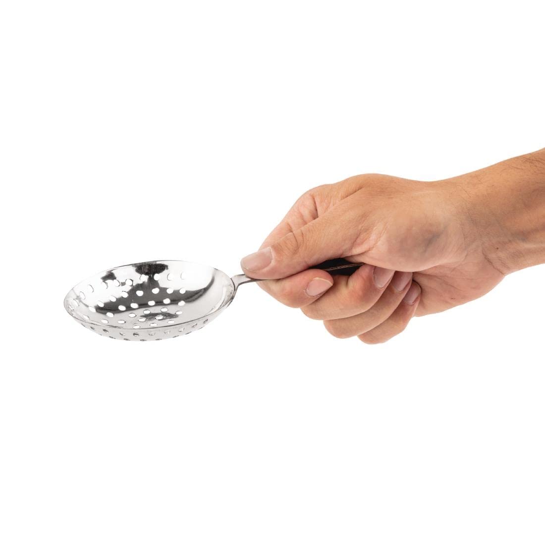 Olympia Professional Grade Stainless Steel Julep Strainer, Size: 160(L)mm, Bartending Tools, Commercial Bar Restaurant Cocktail Nightclub or Home Use | DM218 - Premium BISS from Olympia - Just £4.74! Shop now at Chabrias Ltd